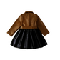 Girls Leather Flare Skirt