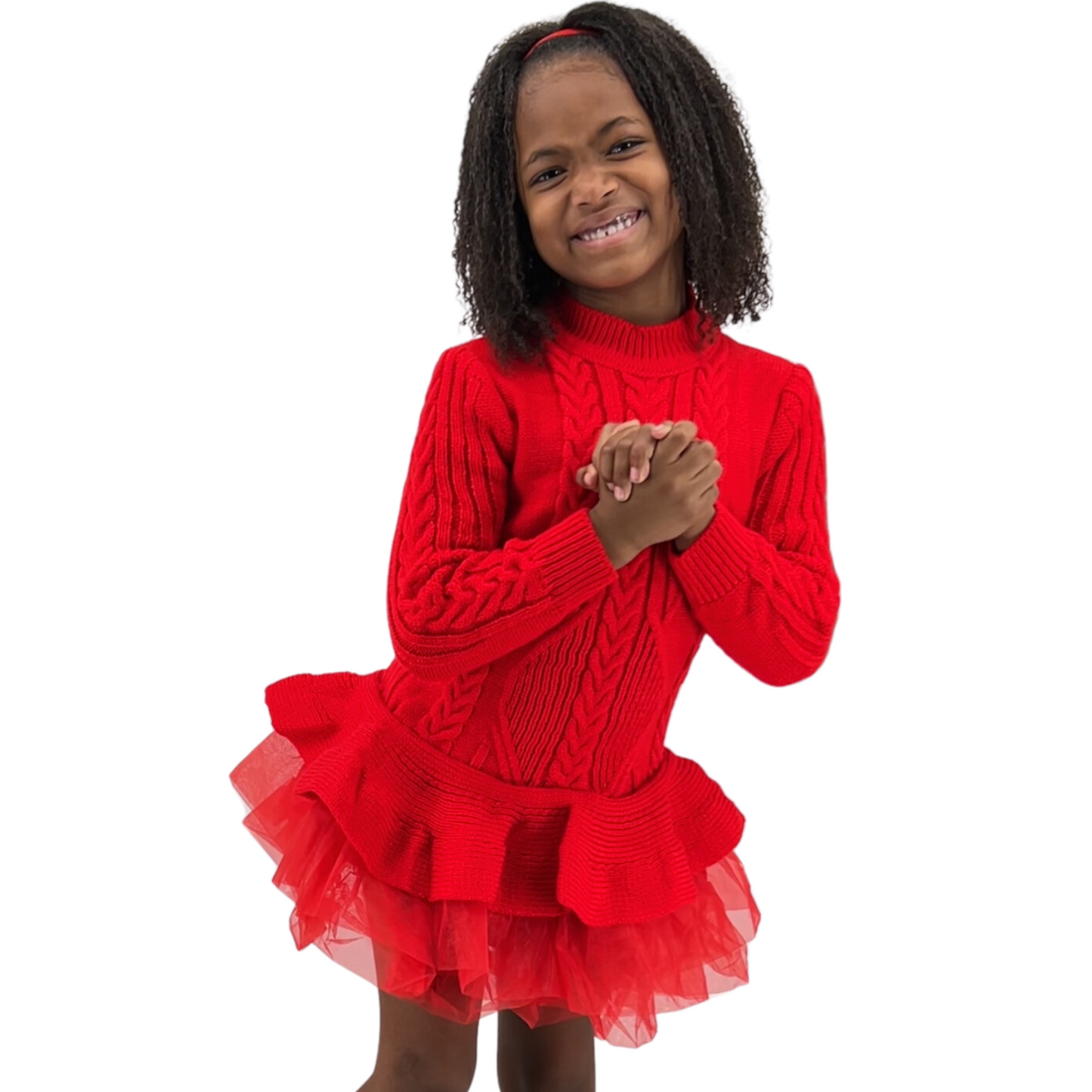 Girl's Knitted Sweater Dress TuTu