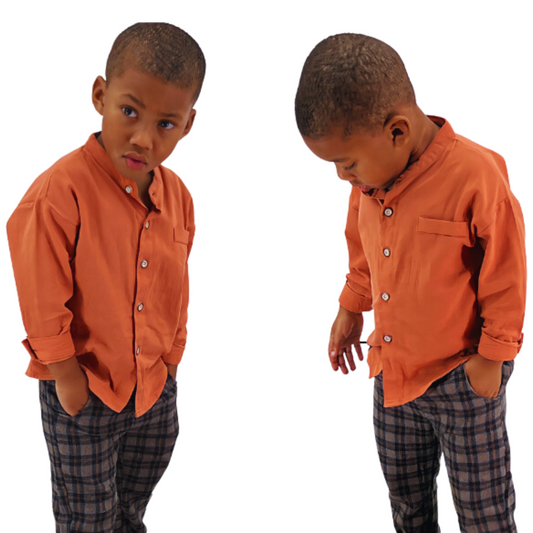 Boy's Button Down Casual Dress Shirt