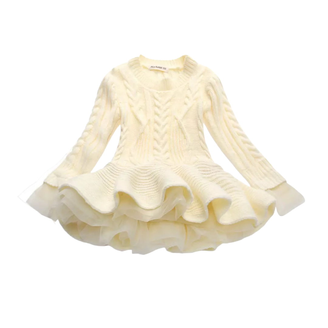 Girl's Knitted Sweater Dress TuTu