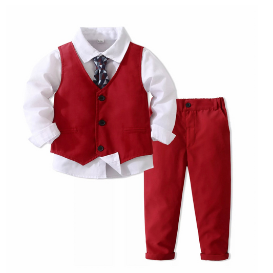 Boy's Red Suit Set